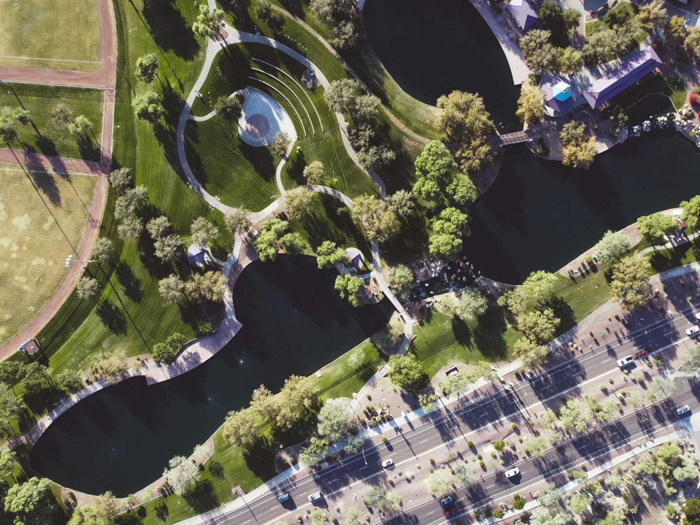 Aerial view of Anthem Community Park, Arizona
