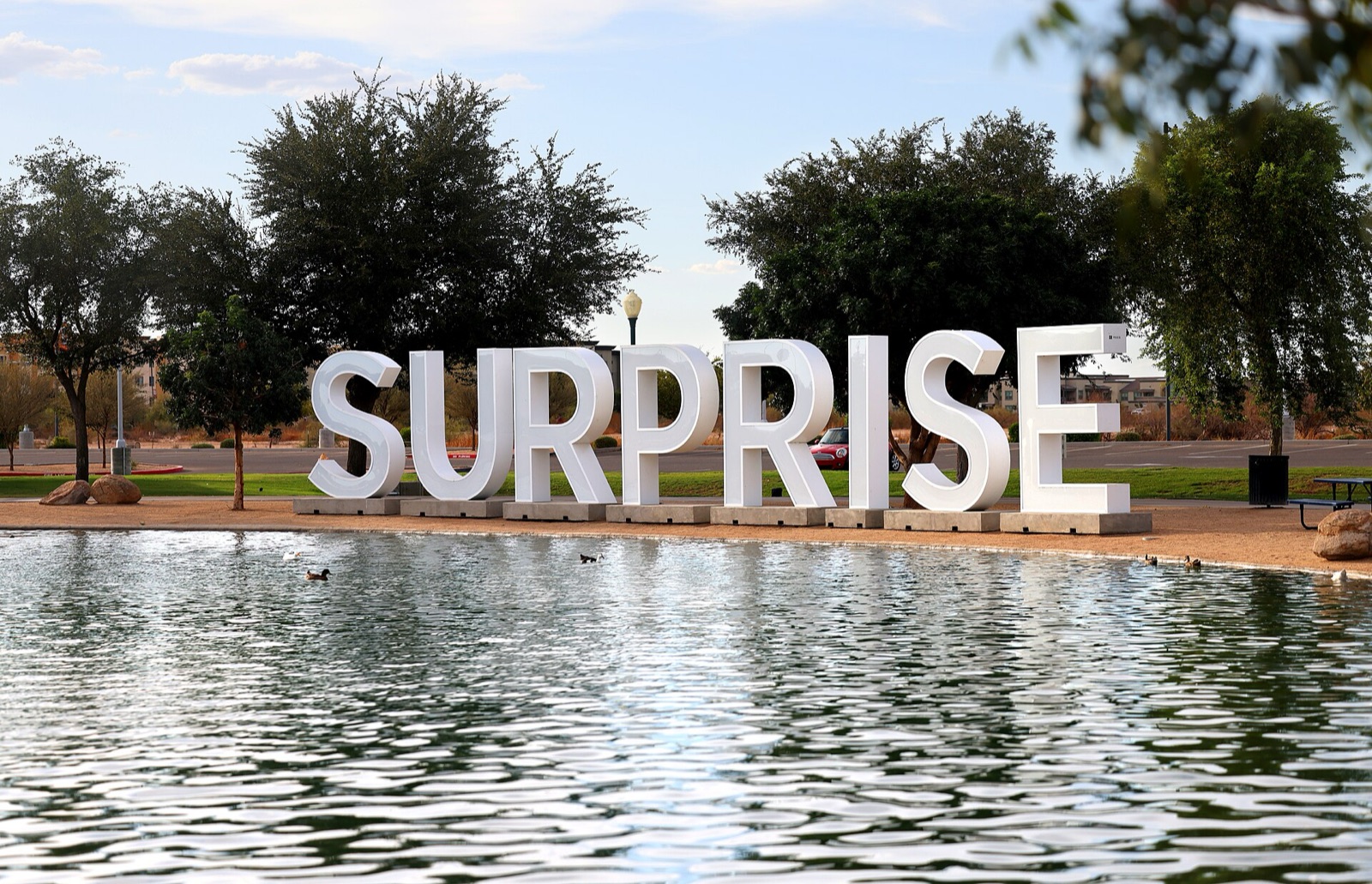 Surprise Lake park entrance in Surprise, Arizona